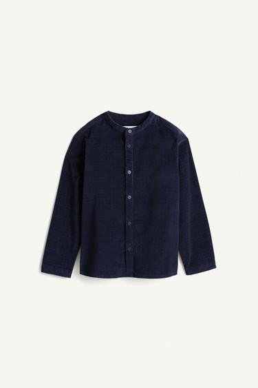GESTREEPT OVERHEMD VAN BABYRIB LIMITED EDITION - Marineblauw van Zara