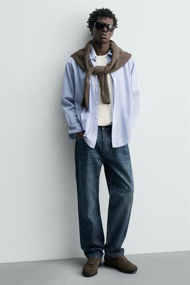 ZAPATILLA PIEL - Gris Topo de Zara - Imagen 0