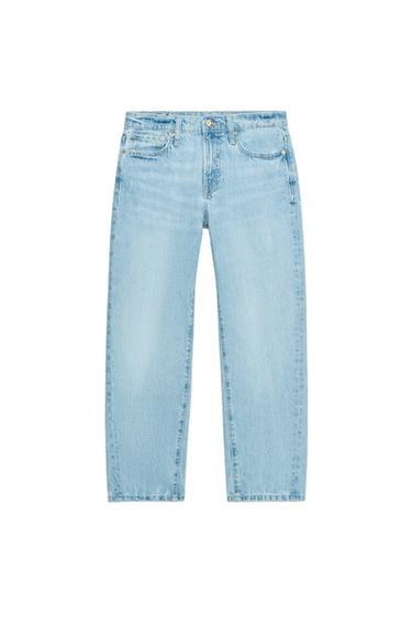 Z1975 CROPPED MID-WAIST JEANS - Light blue by Zara