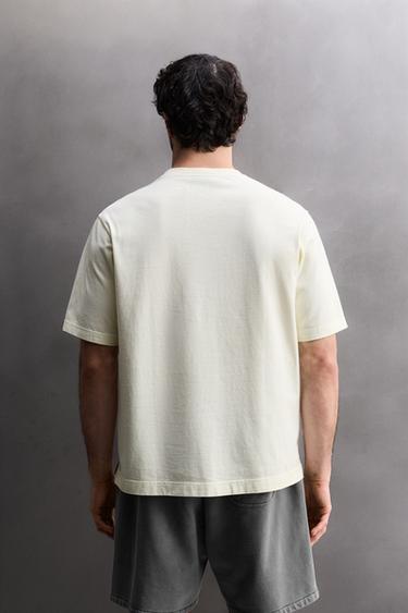 TRAINING COTTON T-SHIRT - Ecru by Zara - Image 2