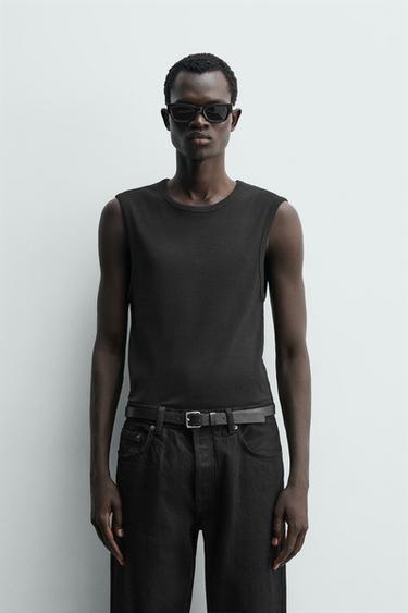 CAMISETA TANK REB - Negro de Zara