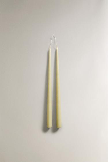 LONG MATTE DECORATIVE CANDLE - Beige by Zara