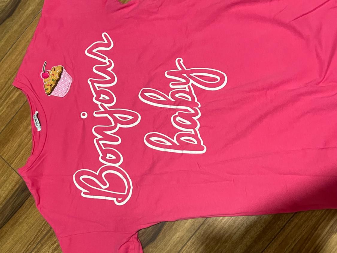 PINK TSHIRT STYLE DRESS - Image 3