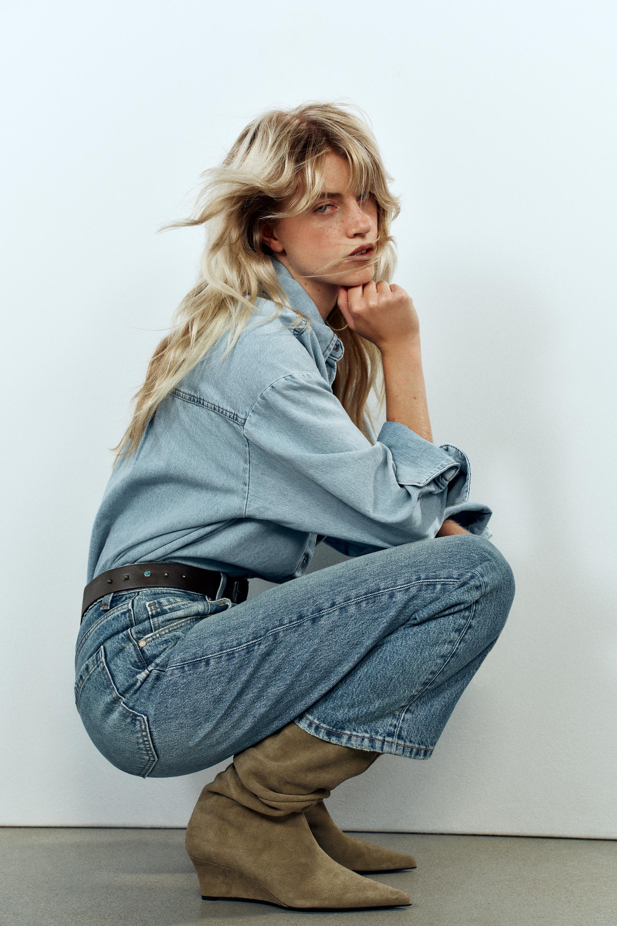 JEAN Z1975 JUPE-CULOTTE TAILLE HAUTE À CEINTURE