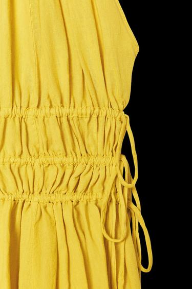 ZW COLLECTION LINEN BLEND DRESS - Yellow by Zara