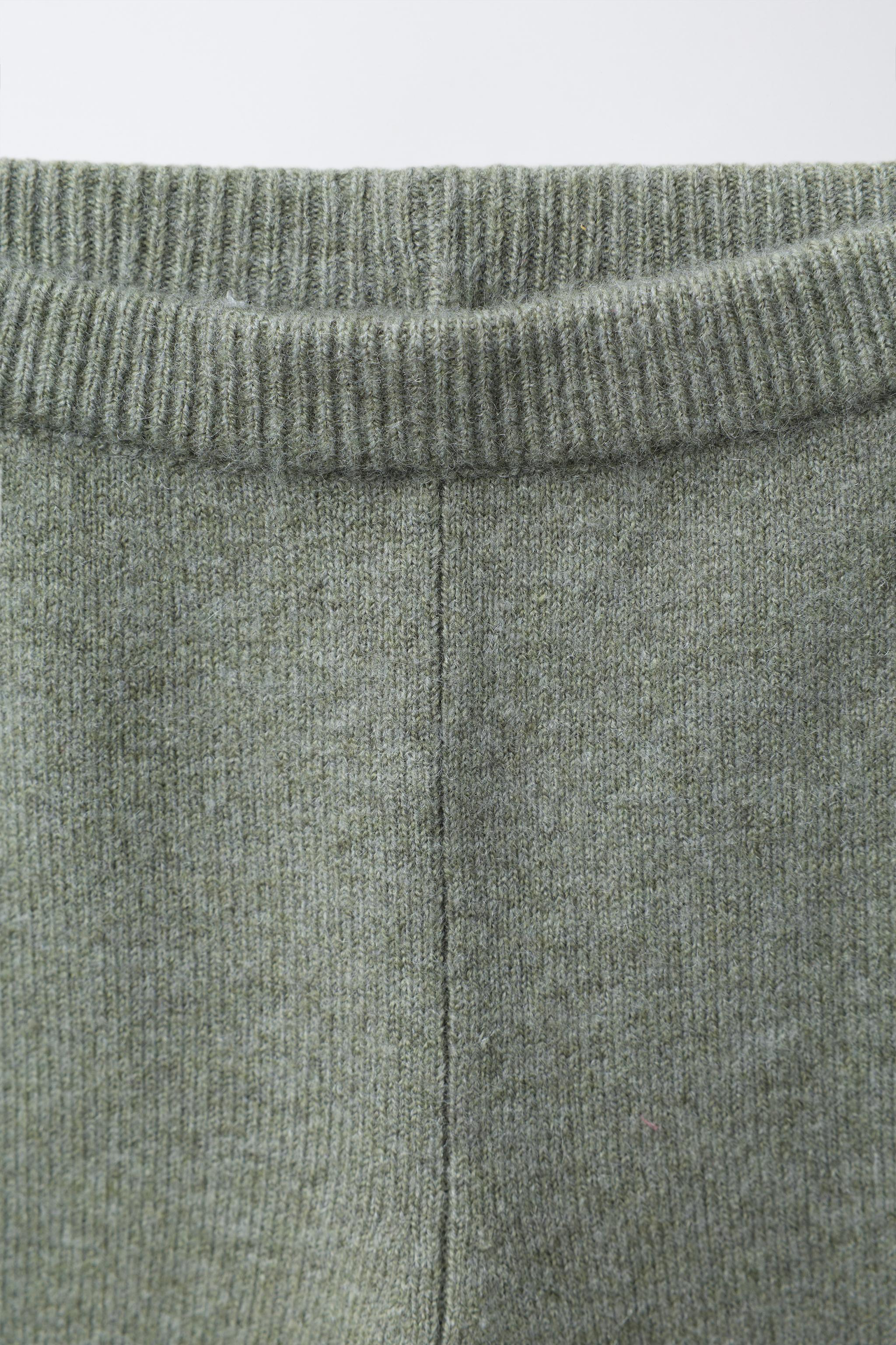 LACE TRIM KNIT LEGGINGS