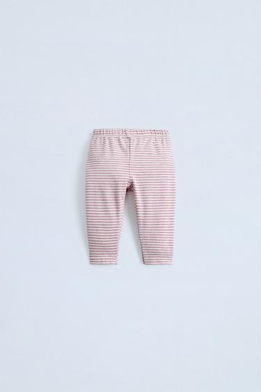 STRIPED LEGGINGS - Pink by Zara - Image 0