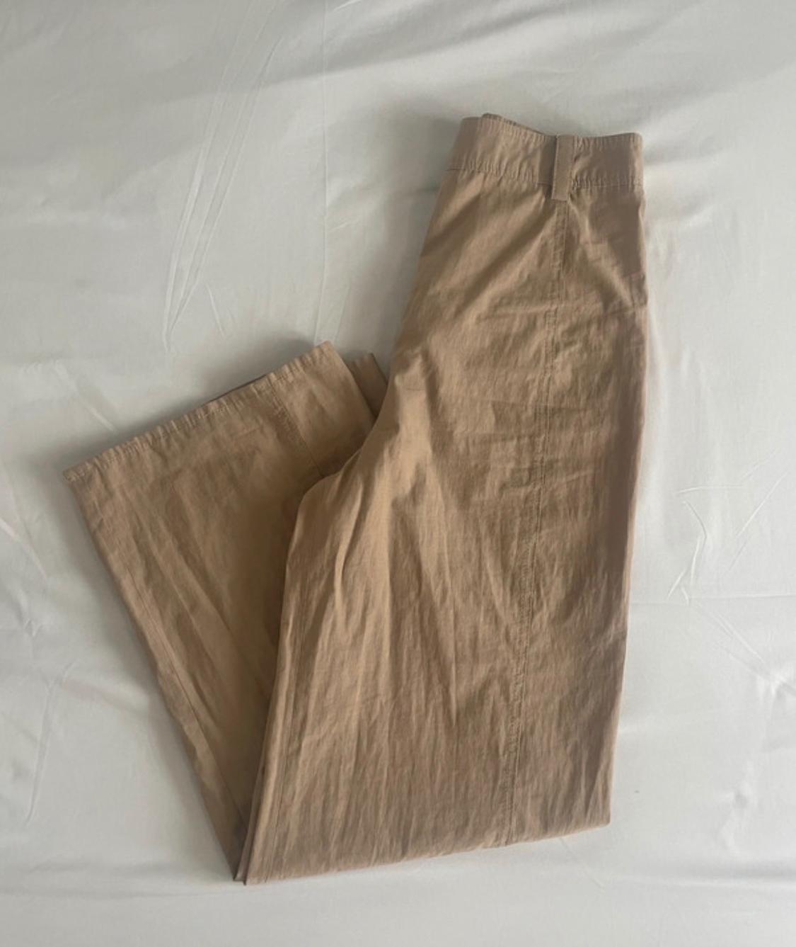 PANTALÓN ANCHO ACAMPANADO BEIGE - Image 2