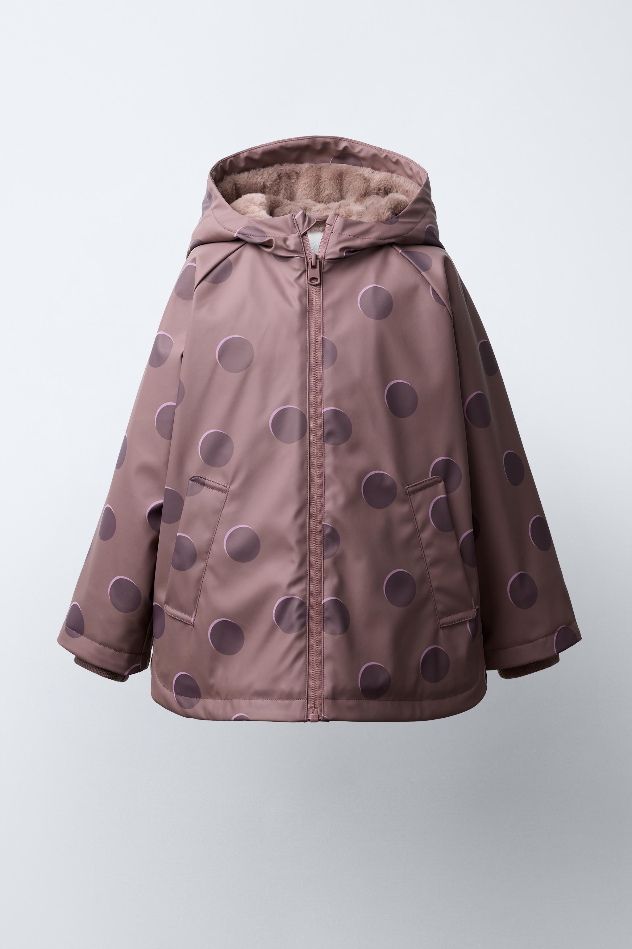 POLKA DOT WATER-RESISTANT RAINCOAT Dusty mauve ZARA India