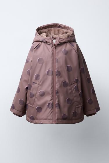 CHUBASQUERO TOPOS WATER RESISTANT - Malva empolvado de Zara - Imagen 0