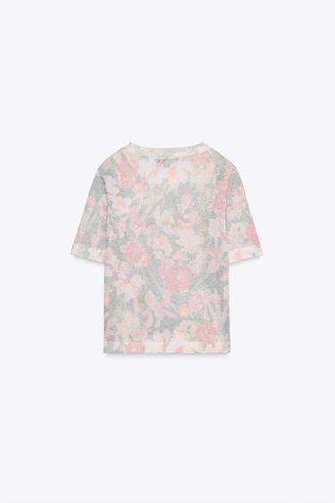 FLORAL PRINT KNIT TOP - Multicoloured by Zara - Image 2