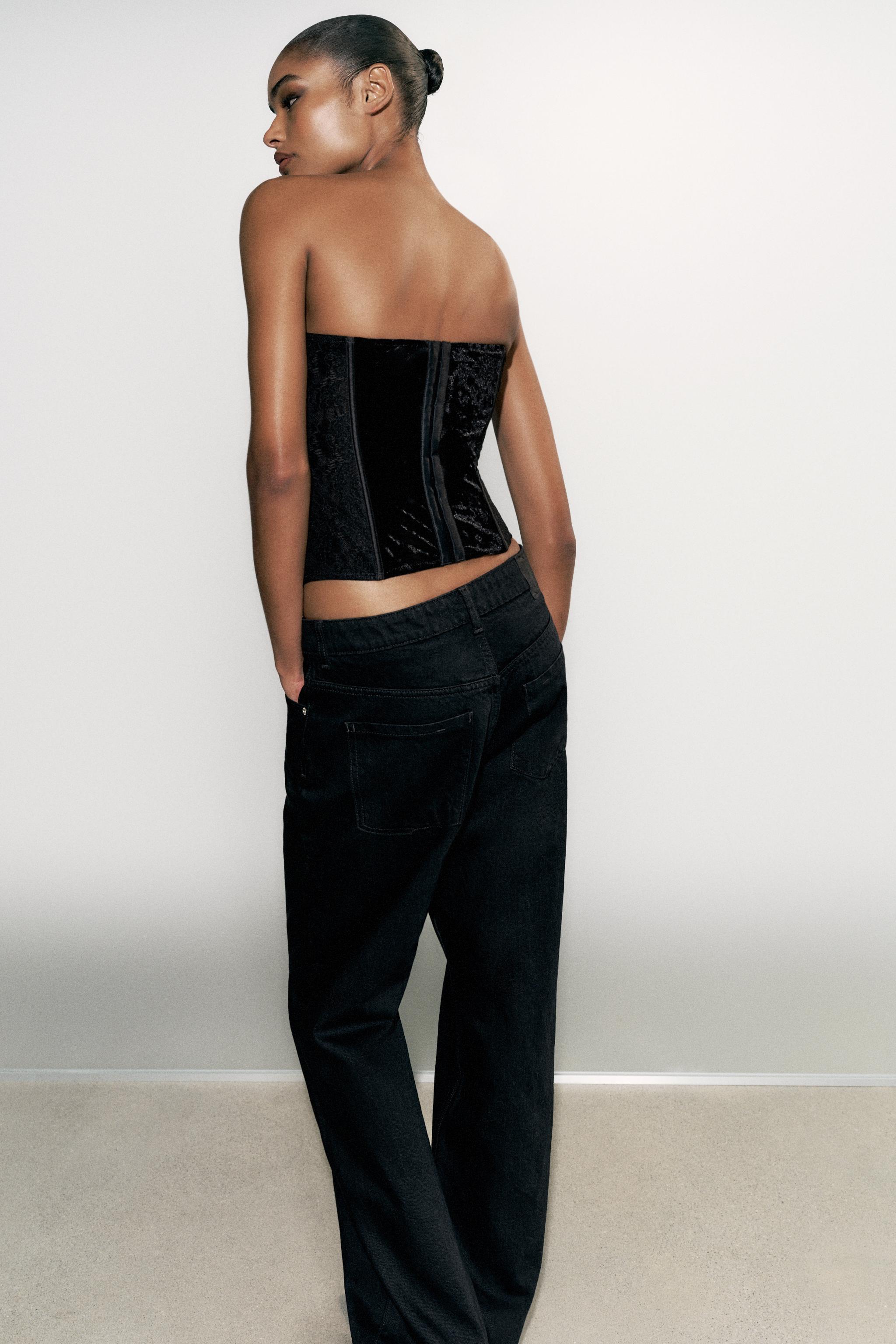 CORSET VELOURS DENTELLE