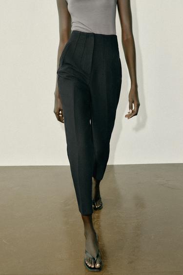 HIGH-WAIST TROUSERS - Black by Zara