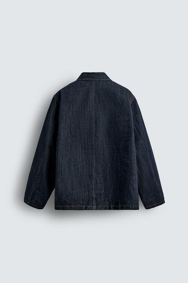 VESTE EN DENIM COUPE DÉCONTRACTÉE À POCHES - Indigo de Zara - Image 8