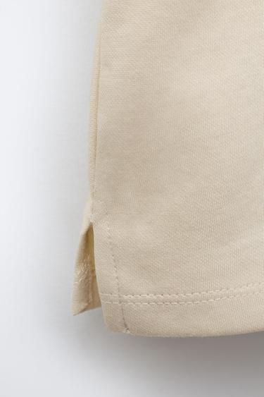 T-SHIRT UNI INTERLOCK - Beige de Zara - Image 3