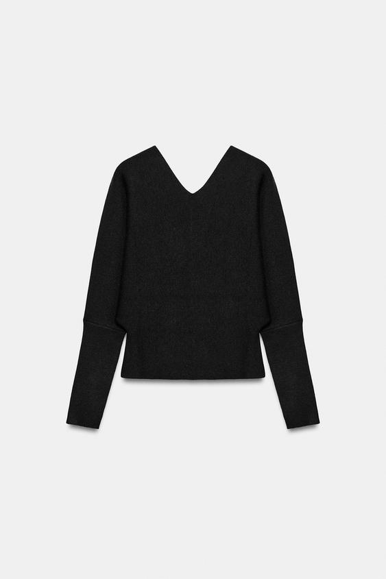 V-NECK JUMPER - Navy blue by Zara - Image 0