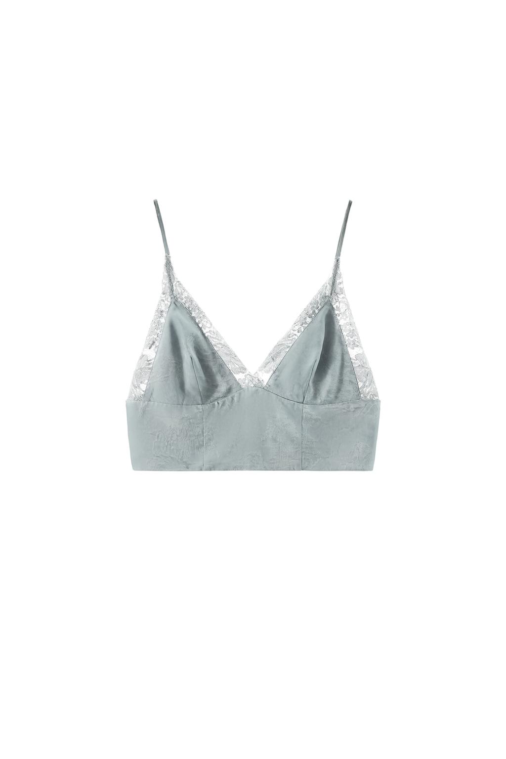 LACE JACQUARD CROP TOP - image 3