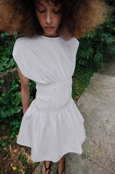POPLIN COMBINATION DRESS - White by Zara - Image 3