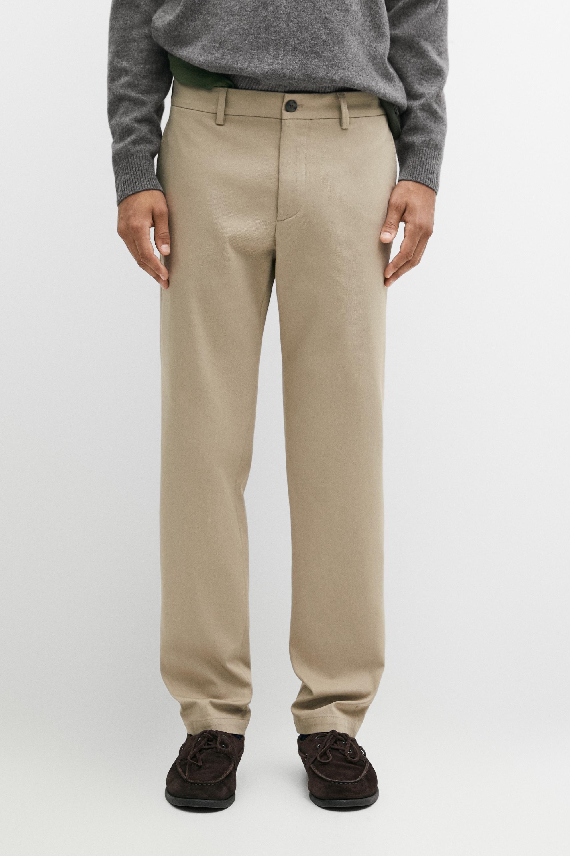 Slim fit pants — taupe brown