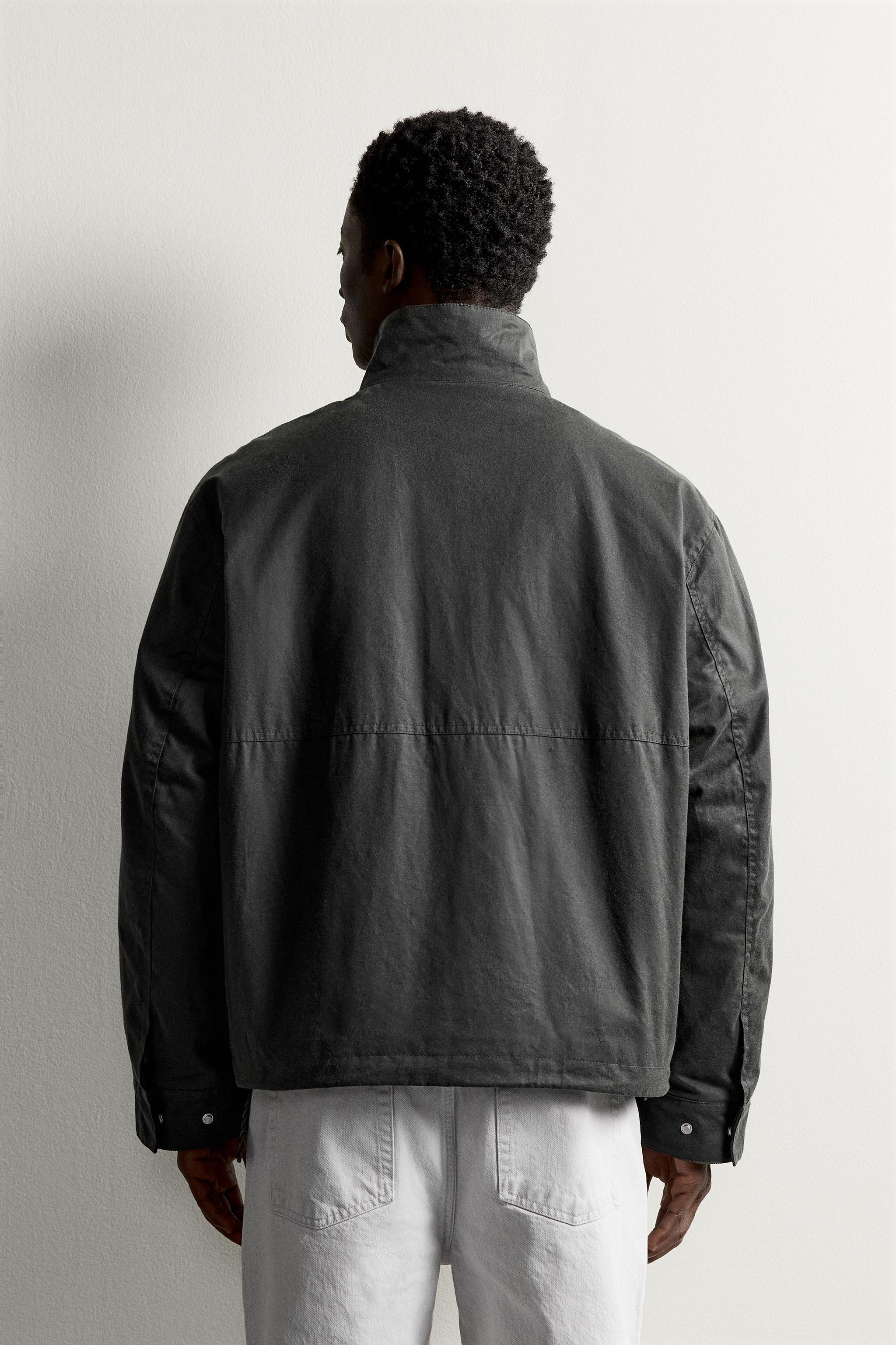 BLOUSON REGULAR FIT EFFET CIRÉ