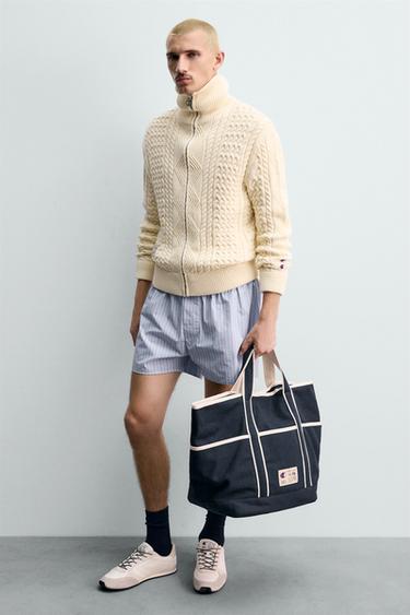 BOLSO SHOPPER TEJIDO CHAMPION ® X ZARA - Azul de Zara - Imagen 0