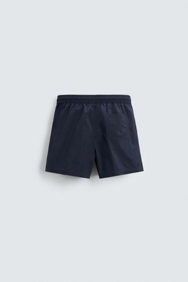 BASIC MID-LENGTH SWIMMING TRUNKS - Navy blue by Zara - Image 6