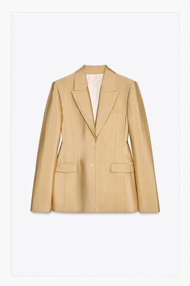 BLAZER OVERSIZE ZW COLLECTION - Dorado de Zara