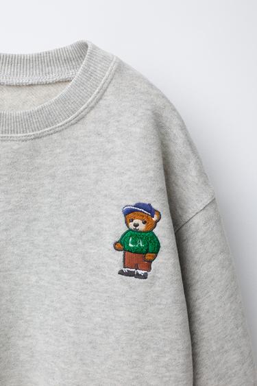 SWEAT OURS BRODÉ - Gris chiné de Zara - Image 2