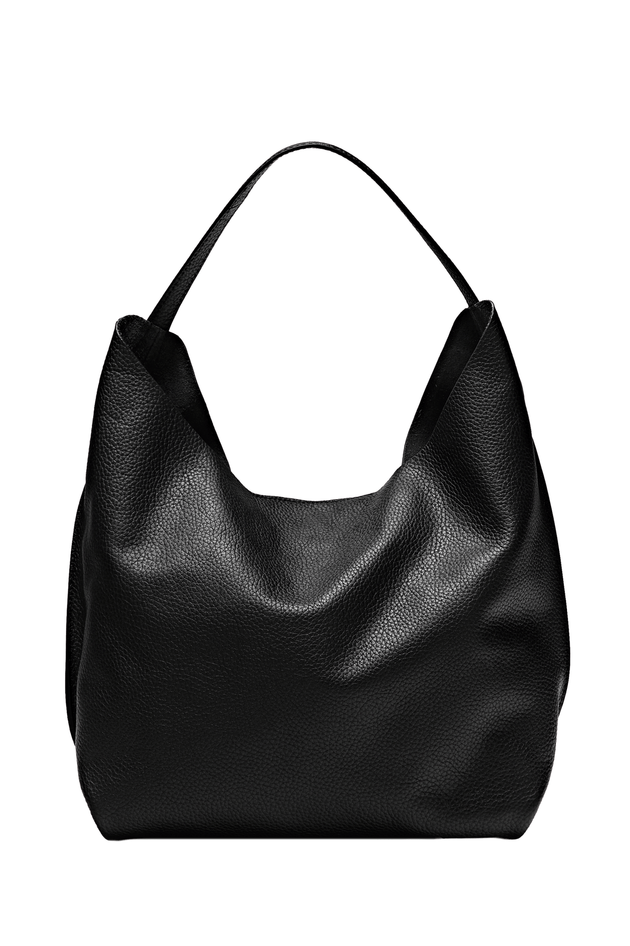 Medium nappa leather shoulder bag — Black
