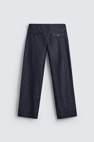 PANTALON REGULAR FIT LÉGER - Bleu / Indigo de Zara - Image 6