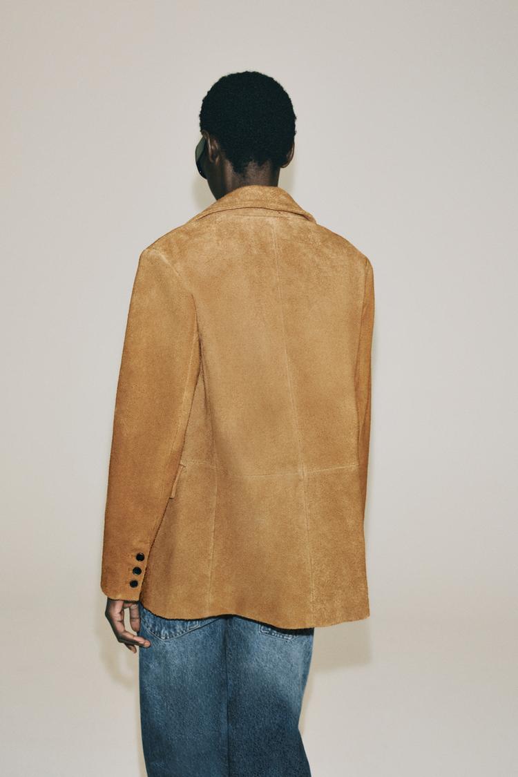 CHAQUETA OVERSIZE DE GAMUZA 100% COLECCIÓN ZW 4