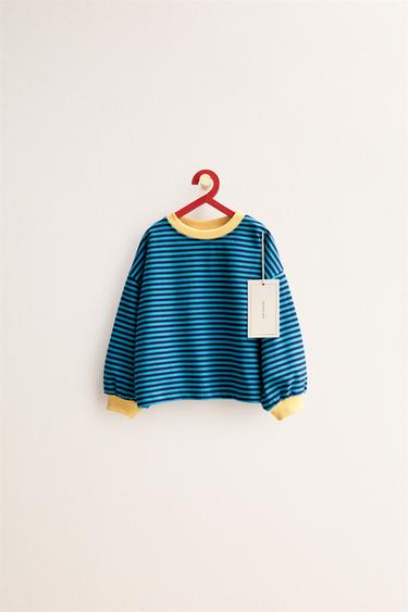 ZARA TIMELESS - CONTRAST STRIPED T-SHIRT - Blue / Indigo by Zara
