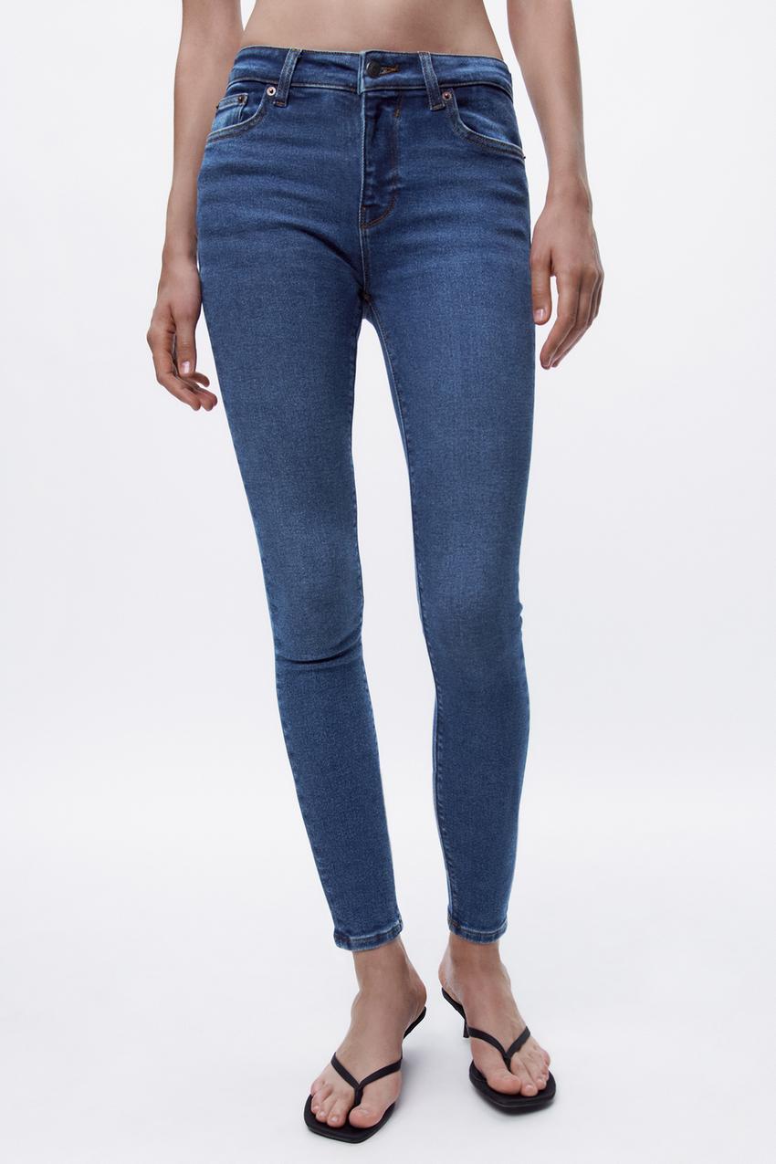 ZW '80S SKINNY MID-RISE JEANS - Mid-blue