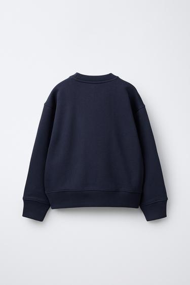 SLOGAN AND LABEL SWEATSHIRT - Navy blue by Zara - Image 1
