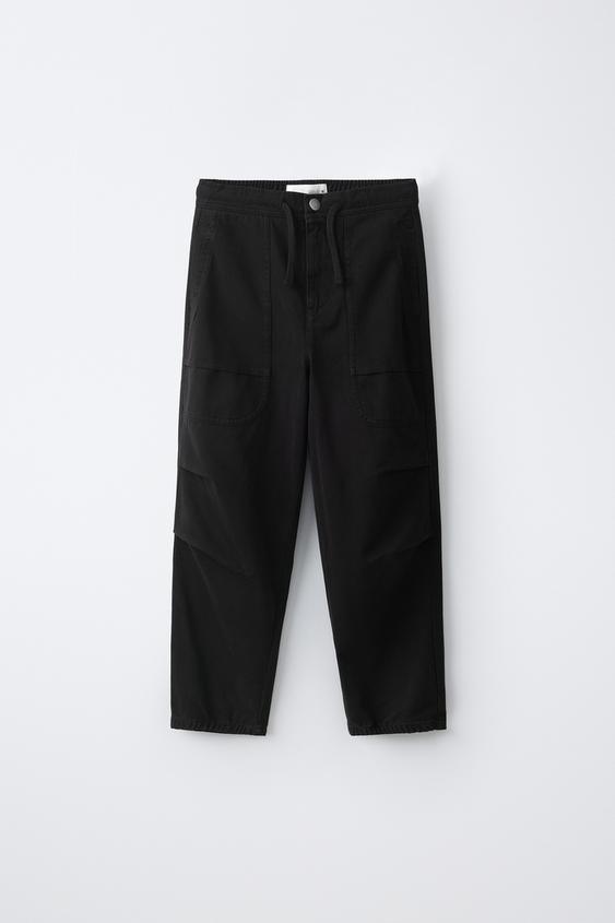 PANTALÓN CARGO JOGGER - Negro de Zara - Imagen 0