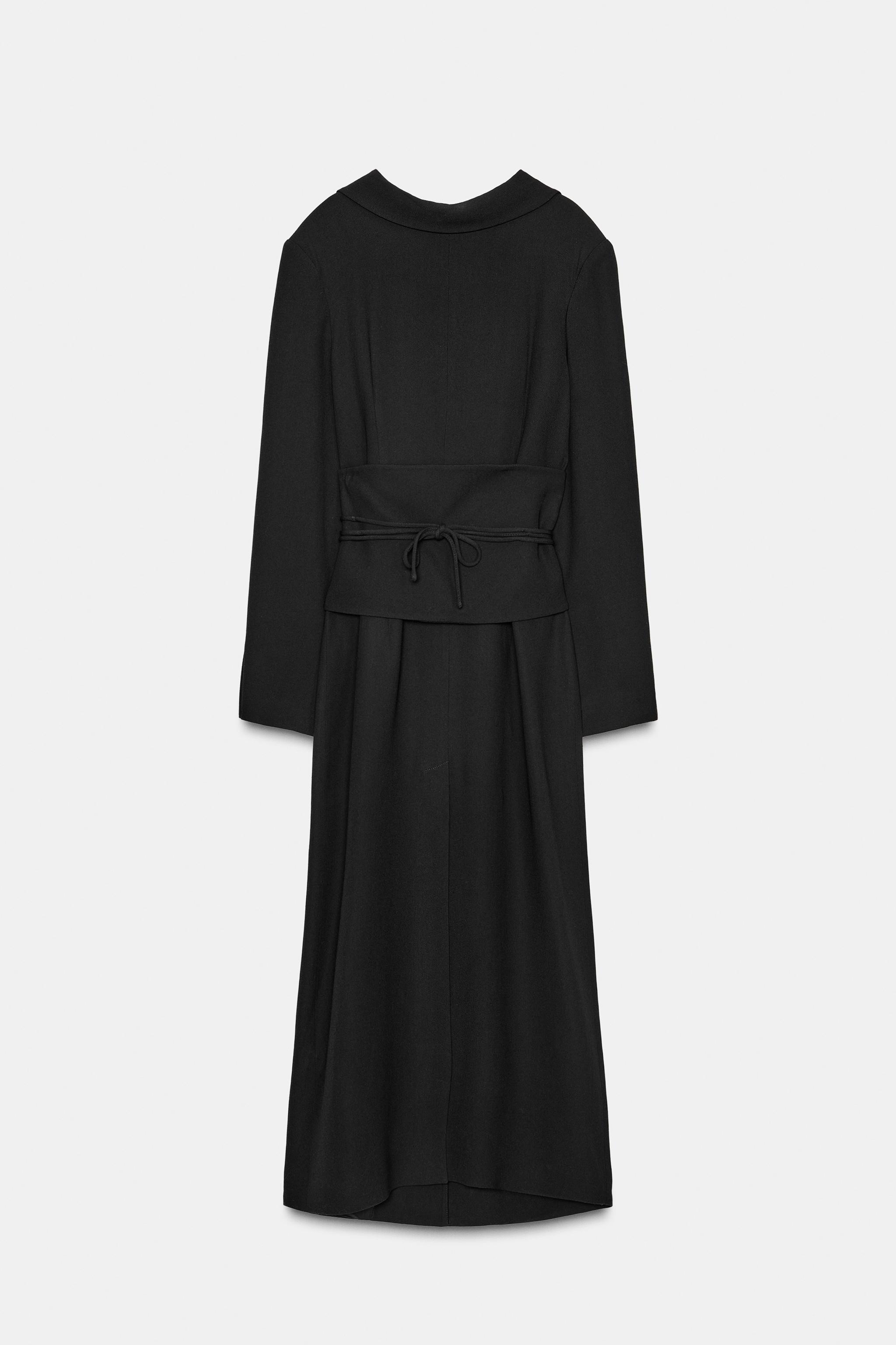 COAT DRESS WITH SASH ZW COLLECTION LIMITED EDITION