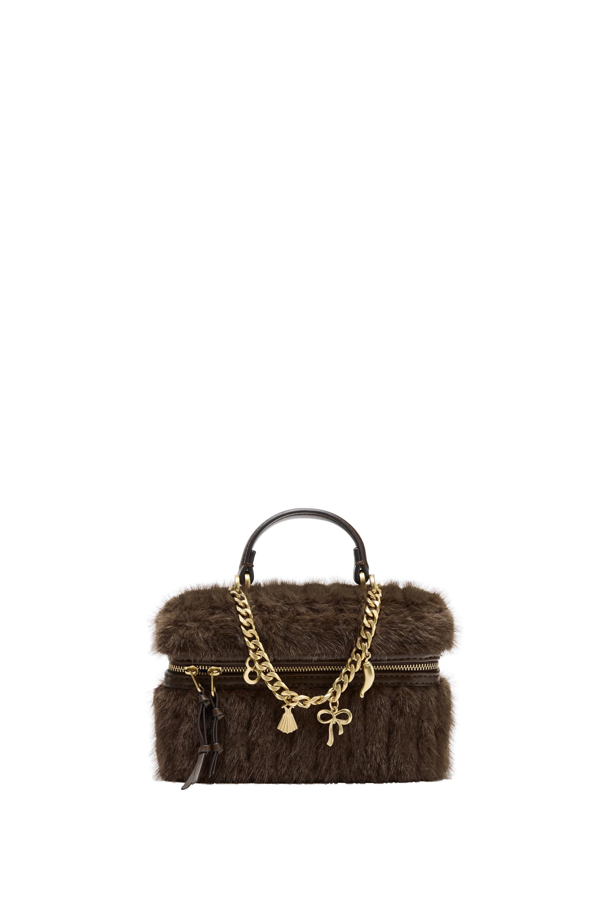 RIGID FAUX FUR BAG - Brown | ZARA Turkey