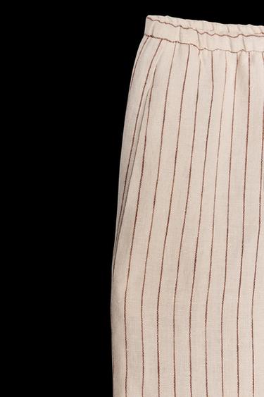 PANTALÓN LINO 100% ZW COLLECTION - Raya Roja de Zara