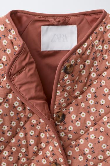 VESTE EN NYLON IMPRIMÉ FLEURS - Rose foncé de Zara - Image 6