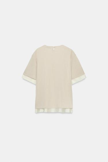 TOP BIMATIÈRE EN MAILLE - Beige clair de Zara - Image 8