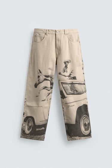 FORD © PRINT BAGGY FIT TROUSERS - Printed by Zara - Image 0