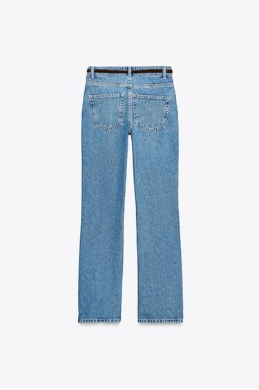 JEAN Z1975 90'S STRAIGHT TAILLE HAUTE CEINTURE - Bleu moyen de Zara - Image 2