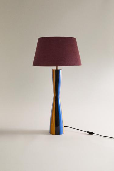 TABLE LAMP WITH STRIPED BASE X COLLAGERIE - Dark purple by Zara - Image 1