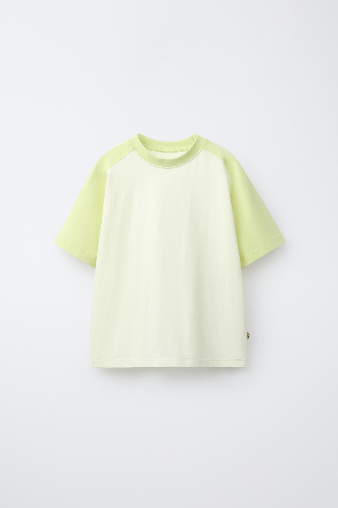 Детские комплекты Zara Checkerboard T-SHIRT and Bermuda Set, цвет: Лаймовый зелёный — фото 2