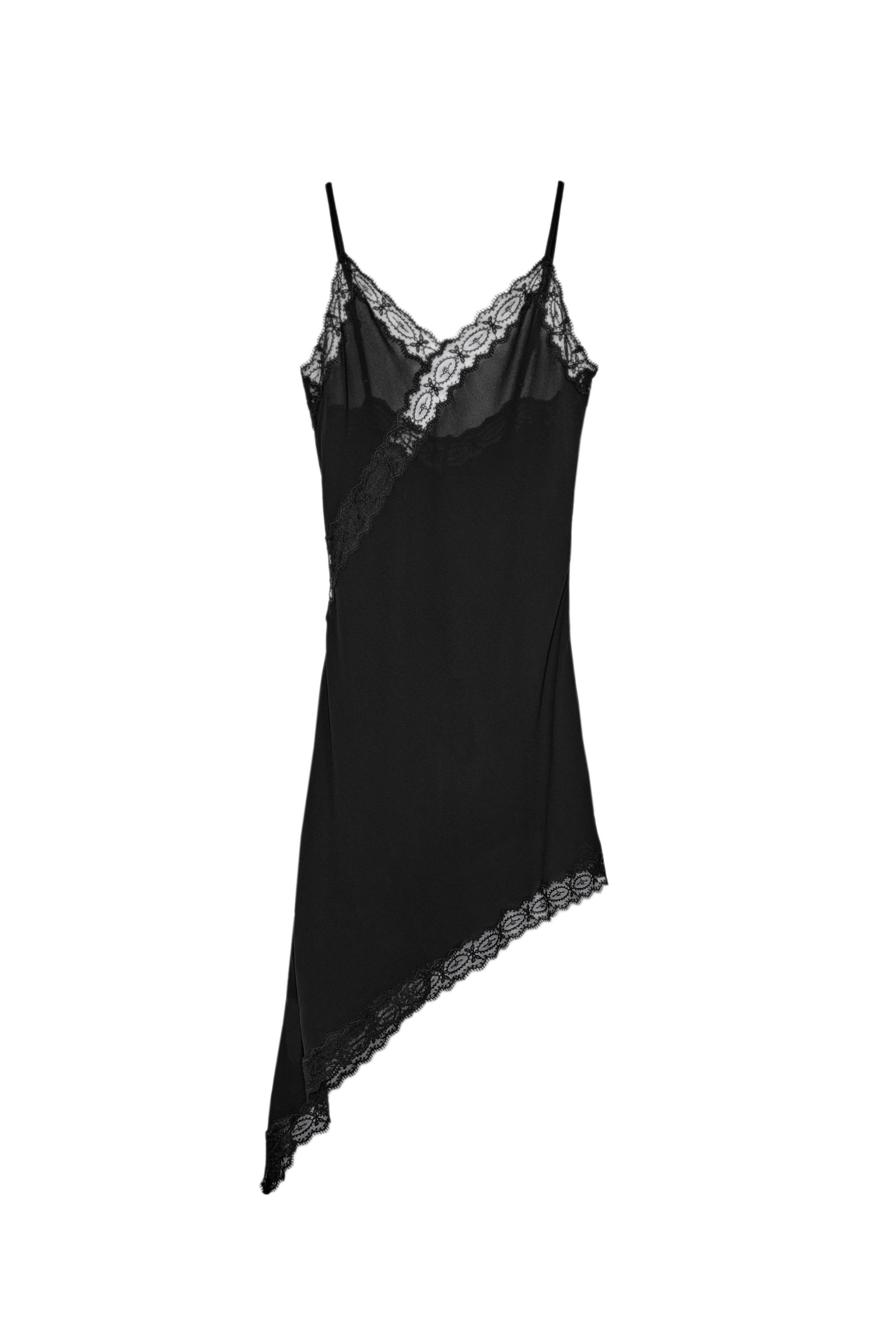 ZW COLLECTION ASYMMETRIC CAMISOLE DRESS - Black | ZARA South Africa