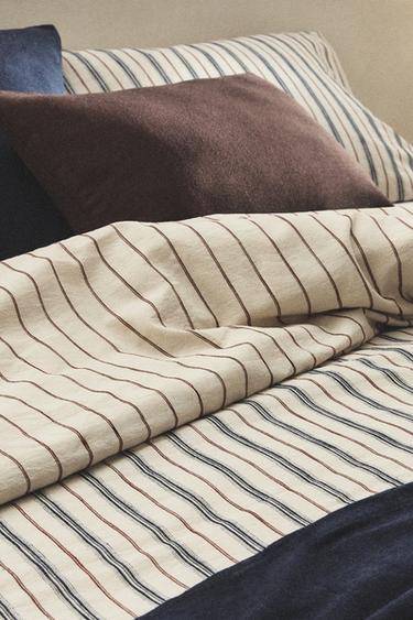 Zara DYED THREAD DUVET COVER - Light beige