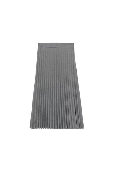 CHECKED PLEATED SKIRT