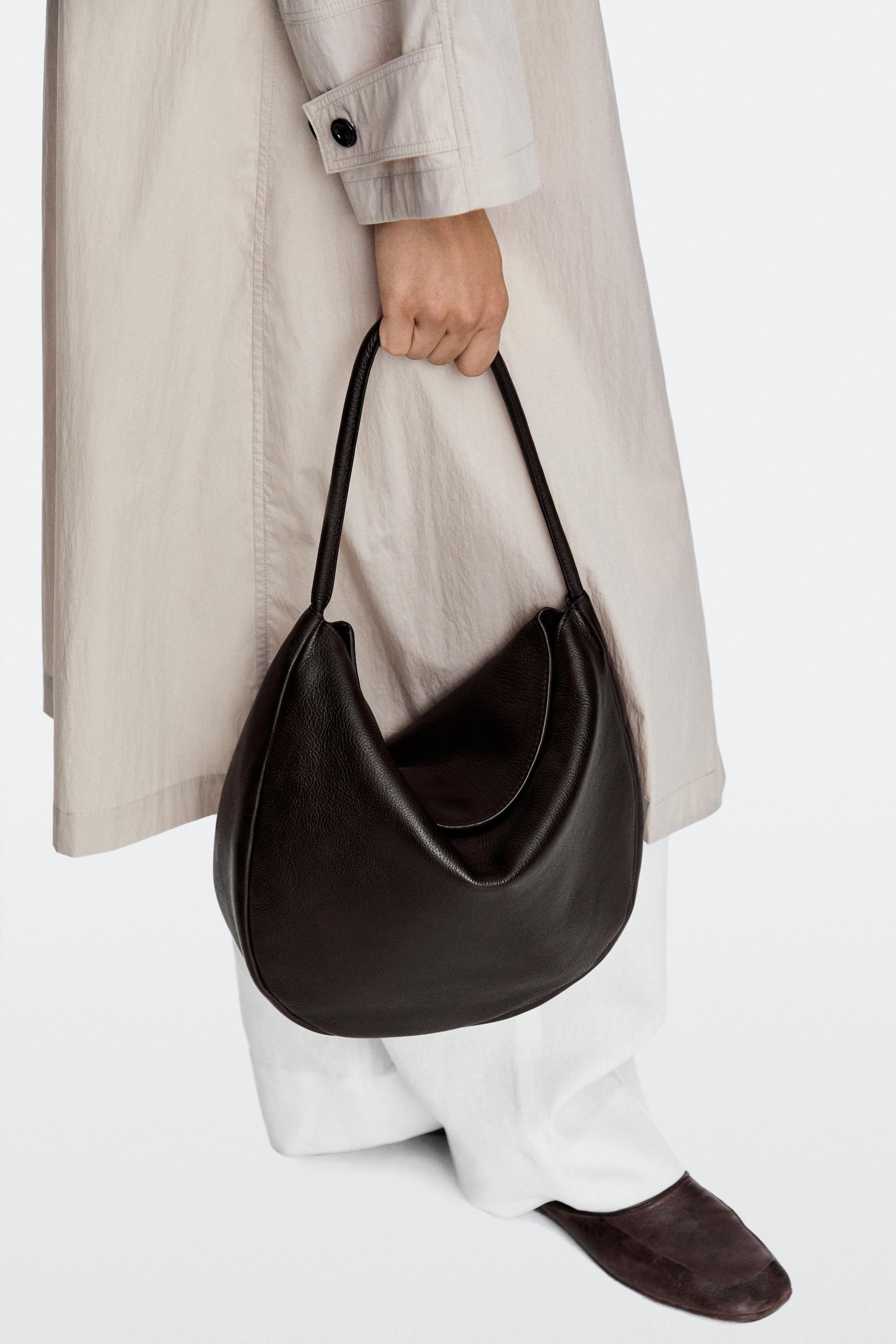 Sac slouch moyen en cuir nappa