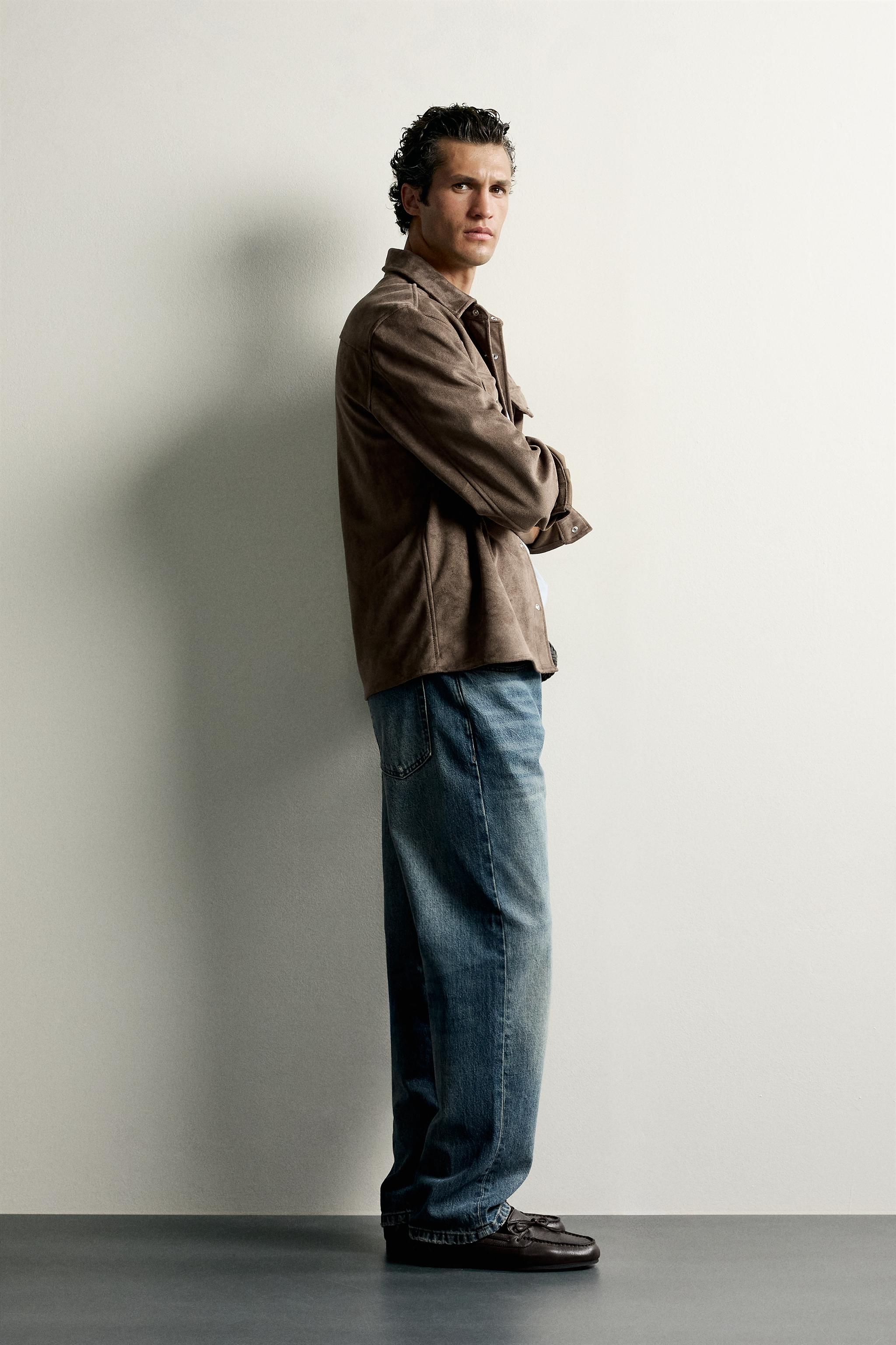 Zara FAUX SUEDE OVERSHIRT — фото 4