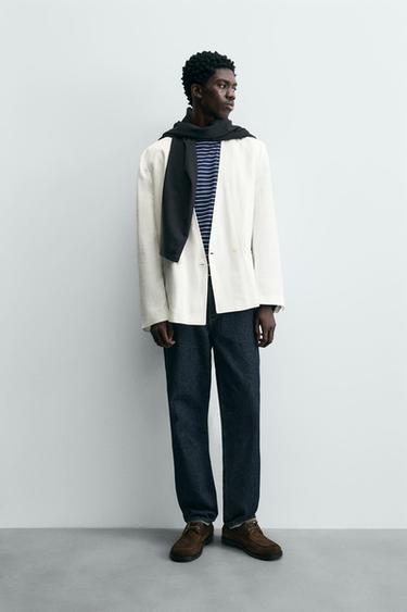 BLAZER TRAJE 100% LINO - Blanco de Zara - Imagen 0